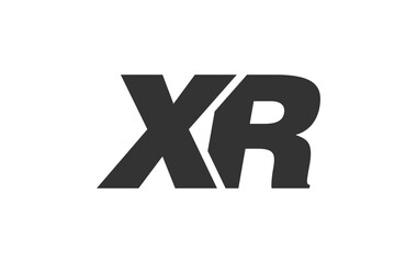 XR Techno Editable Font Logo For Corporate Branding. Bold, Futuristic Design With Unique Typographic Ideas. Minimal Custom Type And Dynamic Letter