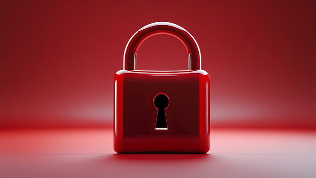 "Padlock Icon as a Symbol of Cybersecurity and Digital Data Protection in Modern Security Interfaces"

