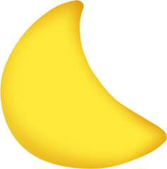 Yellow moon illustration