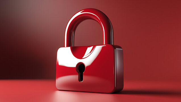 "Padlock Icon as a Symbol of Cybersecurity and Digital Data Protection in Modern Security Interfaces"

