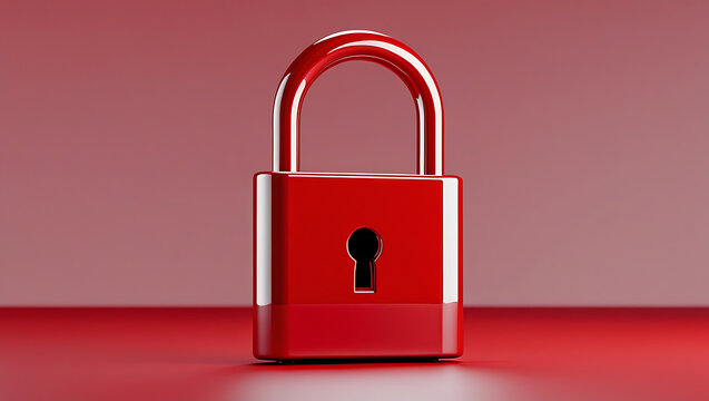 "Padlock Icon as a Symbol of Cybersecurity and Digital Data Protection in Modern Security Interfaces"

