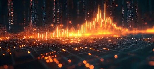  Abstract Glowing Technology Background for Forex and Finance Concepts 