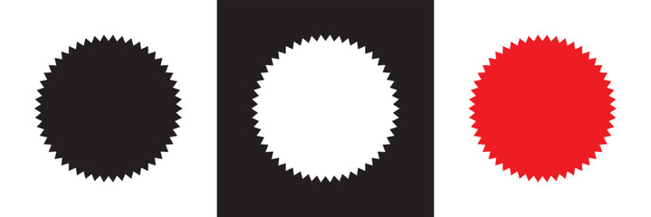 Star shape stickers.  icon Frame elements icon. Rounded form label design. Vector for websites, mobile interfaces, presentations, banner, visual branding etc. Vector illustration. EPS 10