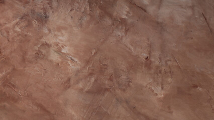 Brown Textured Plaster Background with Subtle Marble-Like Pattern, Abstract Surface for Interior Design Concept