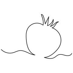Vegetable Continuous Line Art