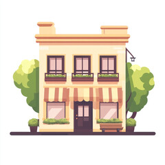 Naklejka premium vector illustration of a cartoon house