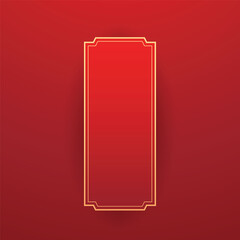 Happy Chinese new year 2026. Chinese new year banner with circle for show product. Greeting card. China frame with lantern on red background.