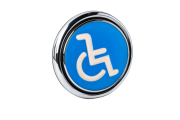 Accessible symbol on transparent background for inclusive design