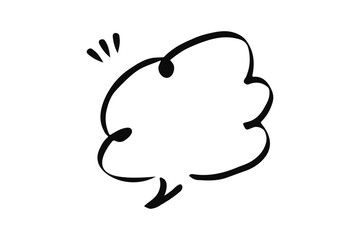 Pen Handwritten Speech Bubble Silhouette