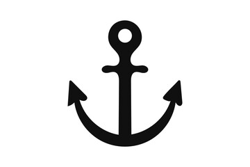 Anchor Icon Marine Nautical Vector Silhouette Art