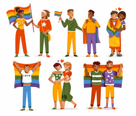 Cute Flat Pride Month Original Set