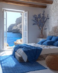 view of the sea from the window