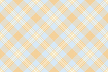 Idyllic textile vector tartan, packing seamless background check. Duvet cover plaid texture pattern fabric in amber and light colors.