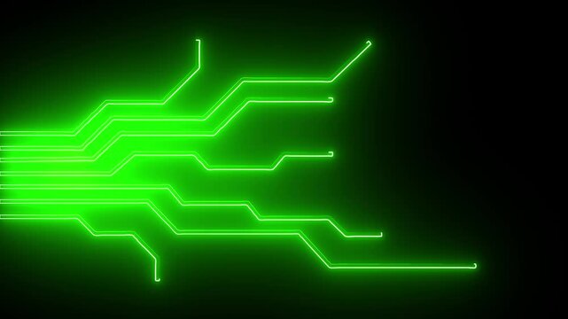 "Dynamic Neon Circuit Animation | Futuristic Blue & Red Tech Visuals"