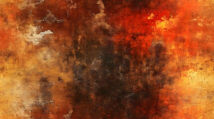 Abstract painting, with warm tones and textured surface.