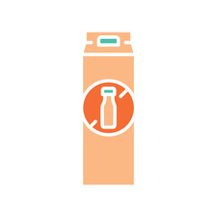 Lactose free color flat icon for digital and print projects.