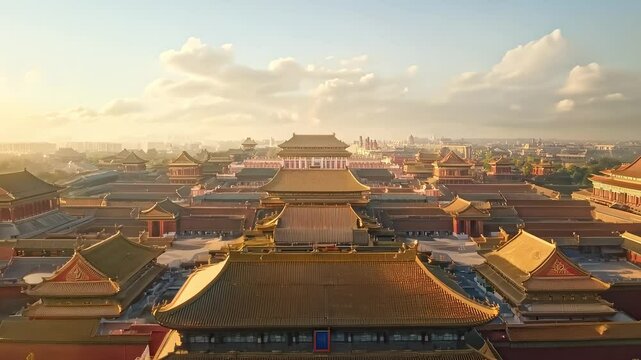 Panoramic Aerial View of the Forbidden City