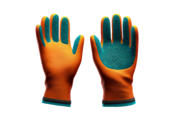 Colorful gardening gloves with textured grip for outdoor use