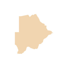Orange Botswana Map Vector