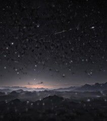 Naklejka premium Black velvet sky, countless diamond-like stars , galaxy, vast, background