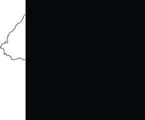 Obraz premium Bhutan Outline Map Simple Design