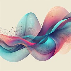 Futuristic Dynamic Flow with Gradient Mesh and Particles with Generative AI.