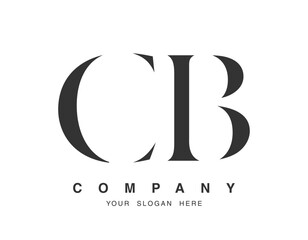CB logo design. Initial letter c and b serif font style. Creative classic company name typography. Trendy logotype or identity.