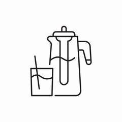 Thermos drink container set icon vector sign