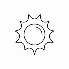 Sun weather sunny day icon vector sign