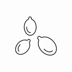 lemon citrus icon vector sign