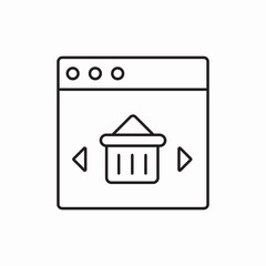 Shopping cart online checkout icon vector sign