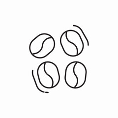 Coffee beans roasted fresh icon vector sign