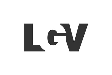 LGV logo design. Initial letter L G V bold font style for tech startups, consulting, corporate branding. Creative company name, headlines typography identity, trendy logotype.