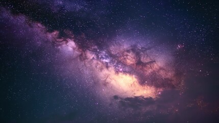 Obraz premium Cosmic wonder: A breathtaking view of the Milky Way galaxy, showcasing its vibrant colors and celestial details.