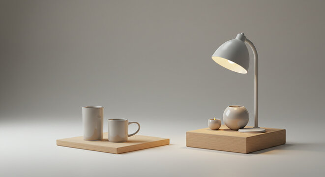 simply and minimalist desk setup perfect for background and wallpaper