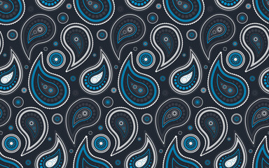 Spa card on heritage paisley. Draw contrast in dress silk. Detailed print at fantasy decor.