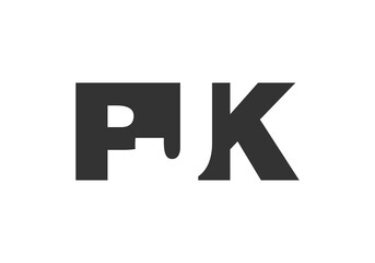PJK logo design. Initial letter P J K bold font style for tech startups, consulting, corporate branding. Creative company name, headlines typography identity, trendy logotype.