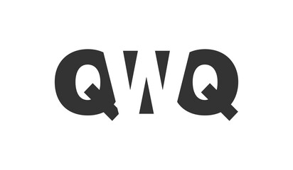 QWQ logo design. Initial letter Q W Q bold font style for tech startups, consulting, corporate branding. Creative company name, headlines typography identity, trendy logotype.