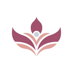 Logo design of a serene human figure integrated with a leaf and lotus flower, representing wellness, nature, and balance—ideal for a spa or holistic brand.

