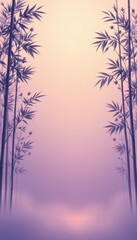 Fototapeta premium Bamboo Forest Silhouette in Soft Light