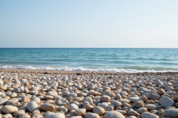 Pebble Beach and Calm Ocean