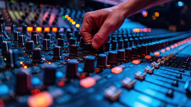 Mastering the Mix: Sound Engineer Fine-Tunes Broadcast
