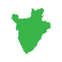 Burundi Map Green Design