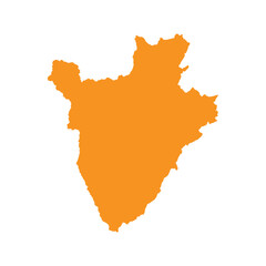 Burundi Map Orange Design