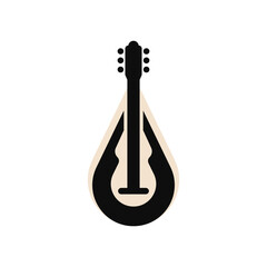 Logo design of a guitar. 