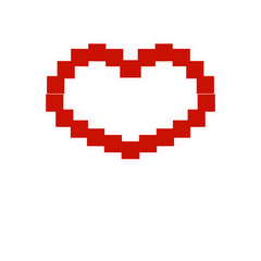 Fototapeta premium pixel heart symbol