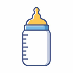 Simple Baby Bottle Vector Design.