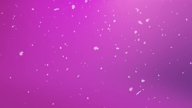 Dreamy Pink Floating Snow Drop Background