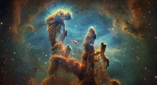 Cosmic Pillars of Creation A Breathtaking Image of Nebula Gas and Dust