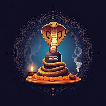 Naag Panchami Illustration: Honoring the Serpent Deities with Devotion and Art